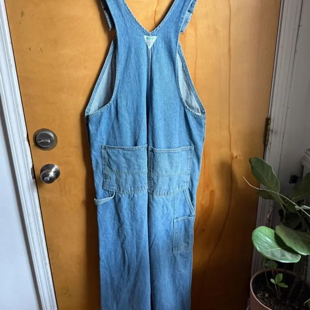 Vintage OshKosh blue denim overalls 42”
